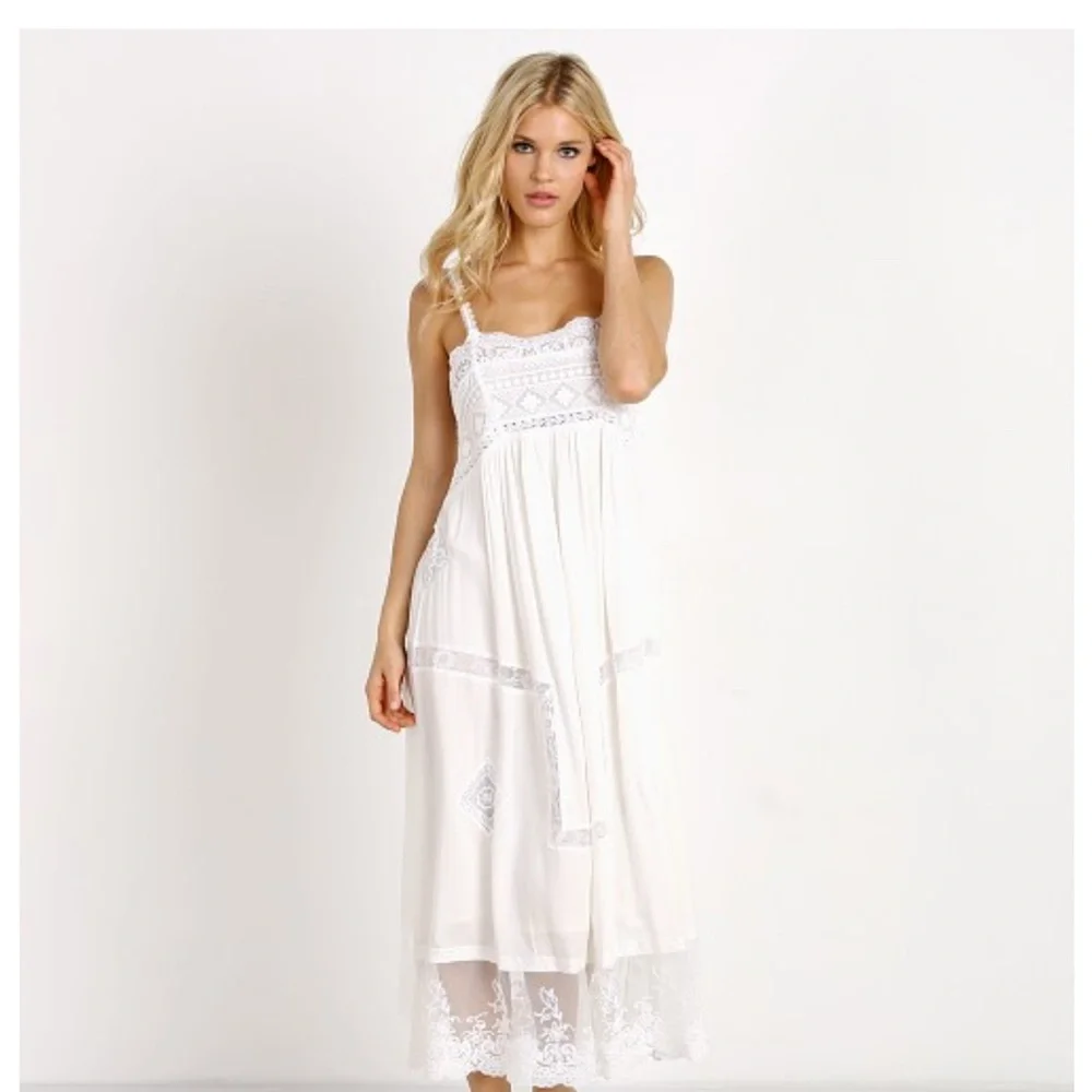 Spell Peaches Slip Dress with lace, NWT, XL - Picture 4 of 17